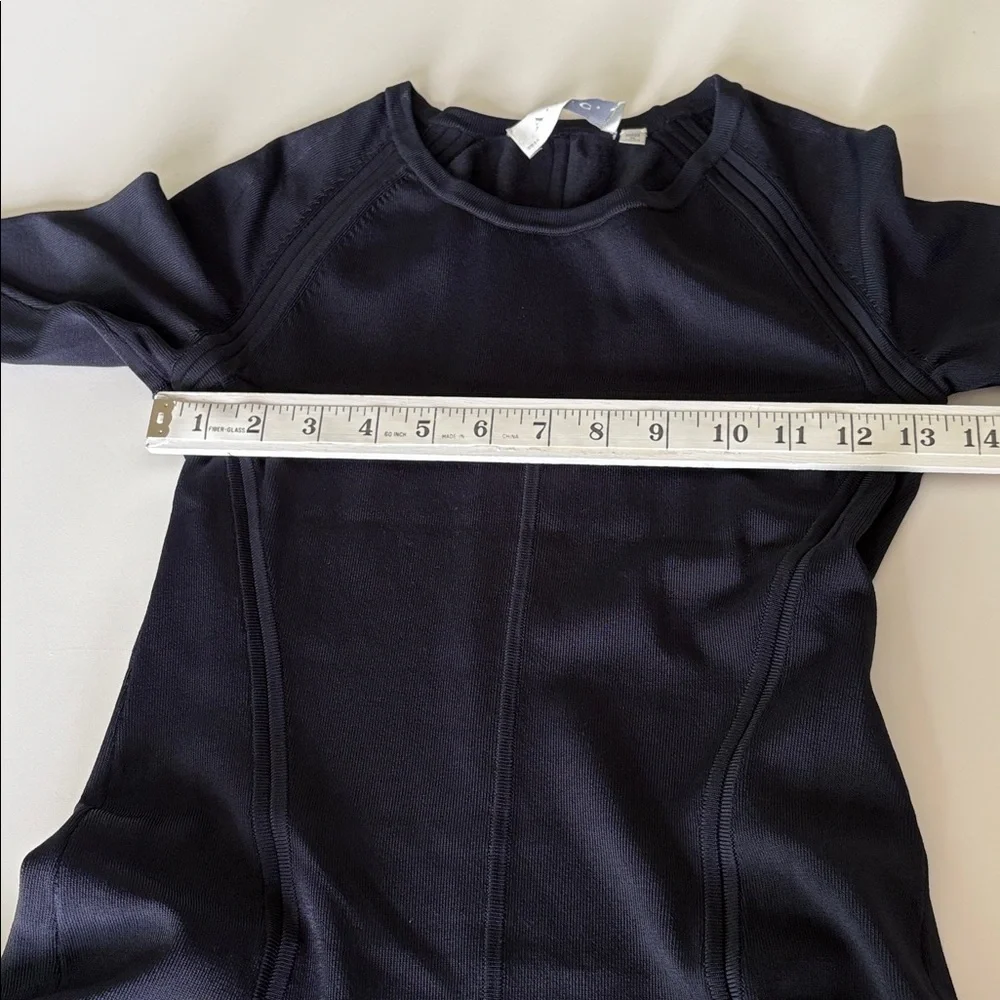A.L.C. Selby Mini Dress Navy Blue Stretch Fit & Flare Dressy Quiet Luxury Size S - Picture 5 of 8
